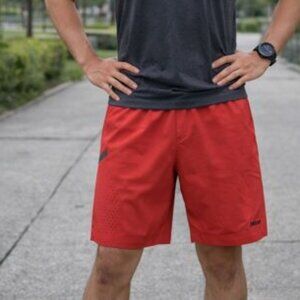 Mitre Deep Red Different League Comfort Fit Drawstring Athletic Shorts Med NWT
